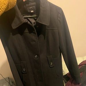 Long heavy coat with buttons